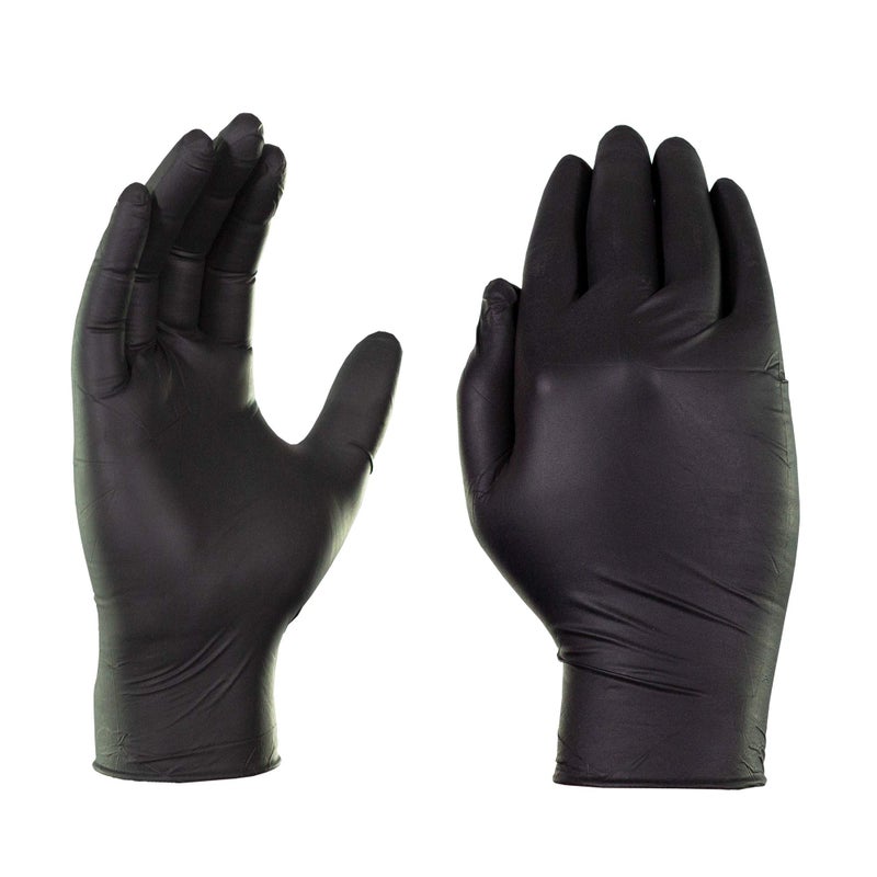 X3 AMMEX X3 Black Nitrile Disposable Industrial Gloves 3 Mil, Latex/Powder-Free, Food-Safe, Non-Sterile, Textured, X-Large, Box of 100 - Image 2